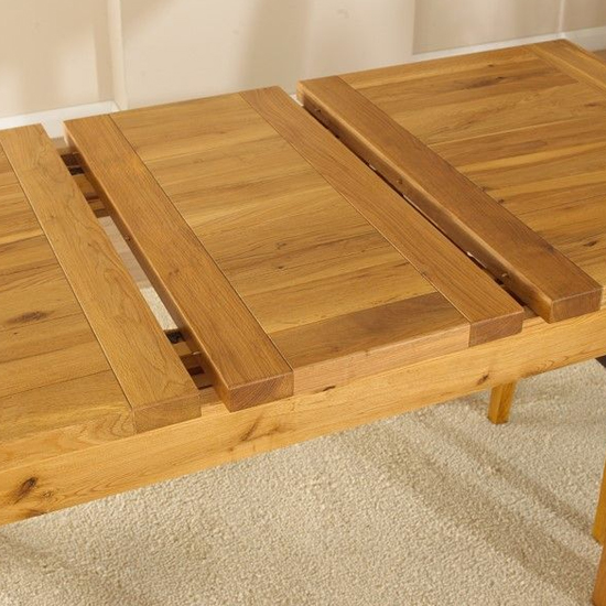 Kaveh Rectangular 120cm Extending Wooden Dining Table In Oak_3