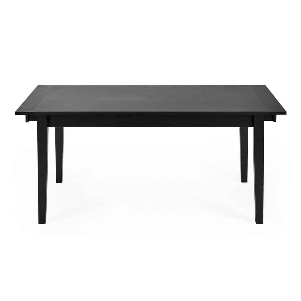 Kavioxa Wooden Extending Dining Table in Satin Black