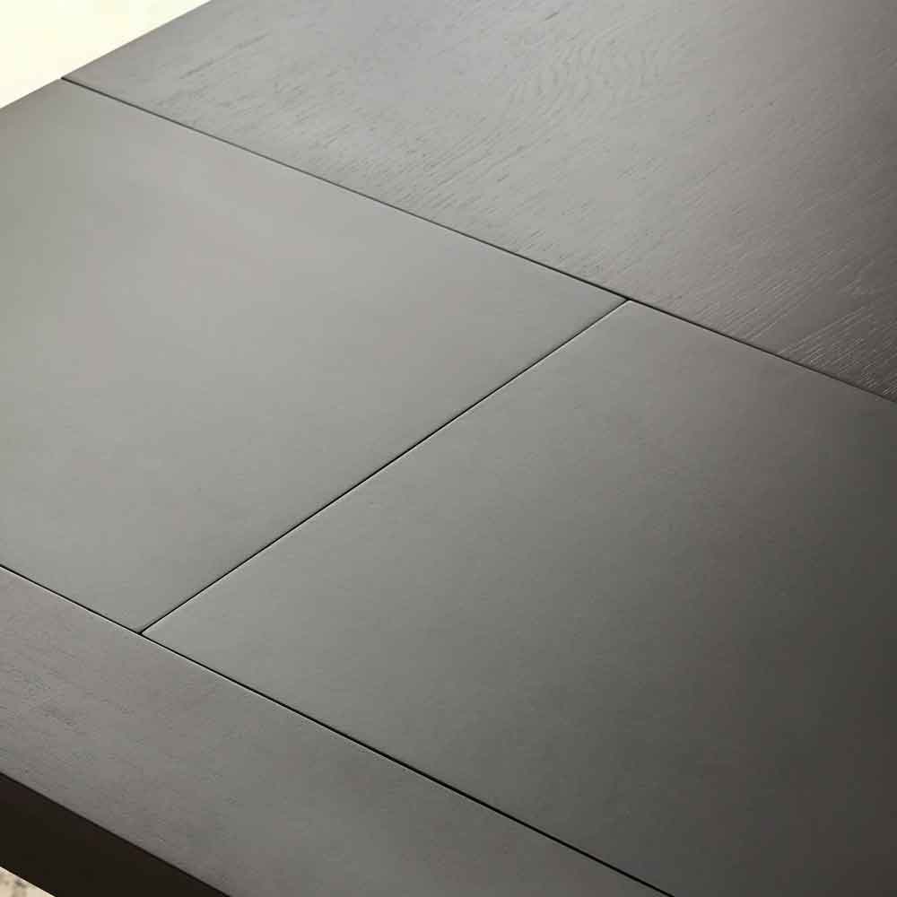 Kavioxa Wooden Extending Dining Table in Satin Black