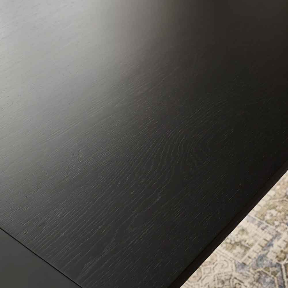 Kavioxa Wooden Extending Dining Table in Satin Black