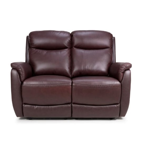 Product photograph of Kavon Leather Match 2 Seater Sofa In Chestnut from Furniture in Fashion