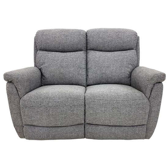 Kavon Polyester Fabric 2 Seater Sofa In Grey
