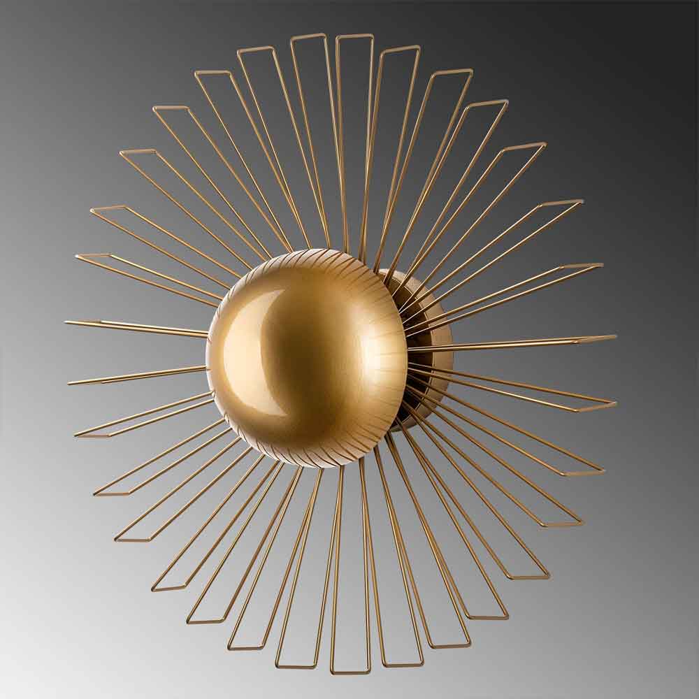 Kaya Large Metal Semi-Flush Wall Light in Gold