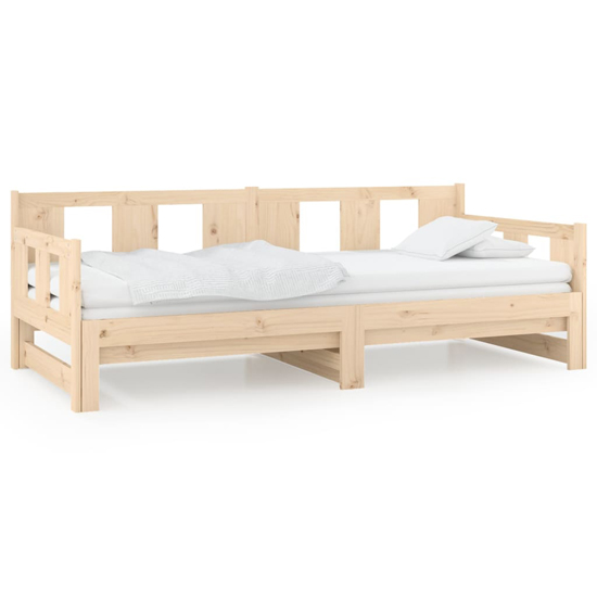 Kayin Pine Wood Pull-Out Single Day Bed In Natural