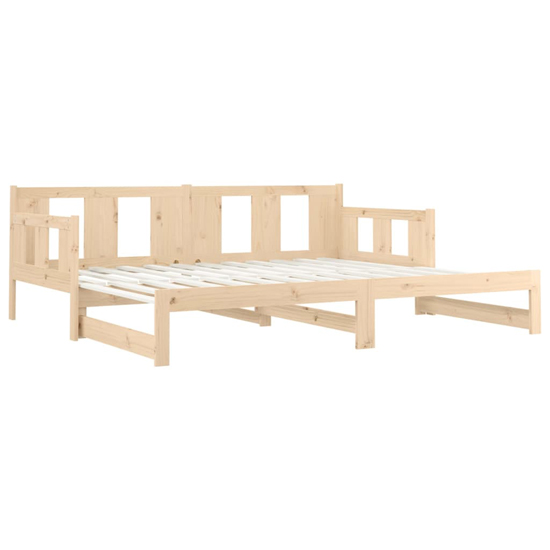 Kayin Pine Wood Pull-Out Single Day Bed In Natural