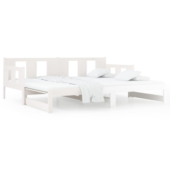 Kayin Pine Wood PullOut Single Day Bed In White Furniture in Fashion