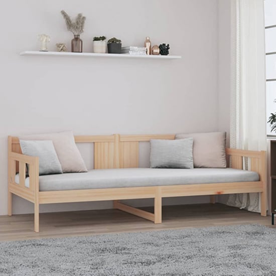 Product photograph of Kayin Pine Wood Single Day Bed In Natural from Furniture in Fashion