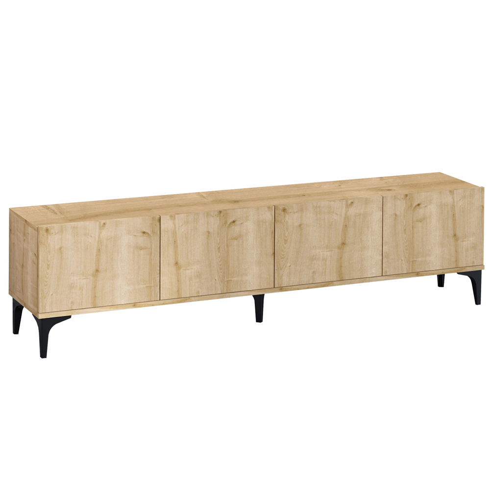 Kaze Wooden TV Stand with 4 Doors in Sapphire Oak