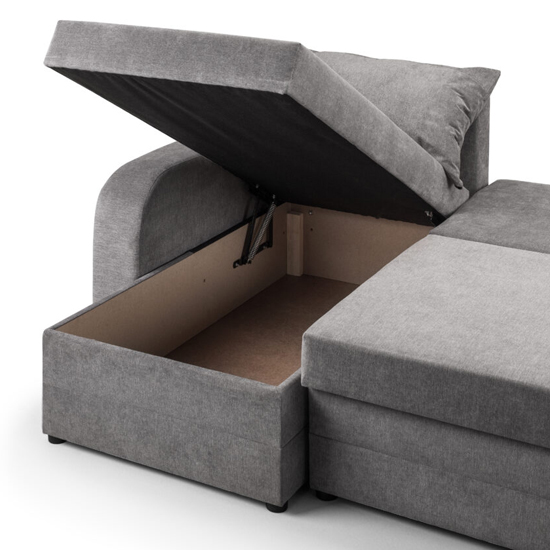 Keagan Fabric Corner Sofa Bed In Grey_3