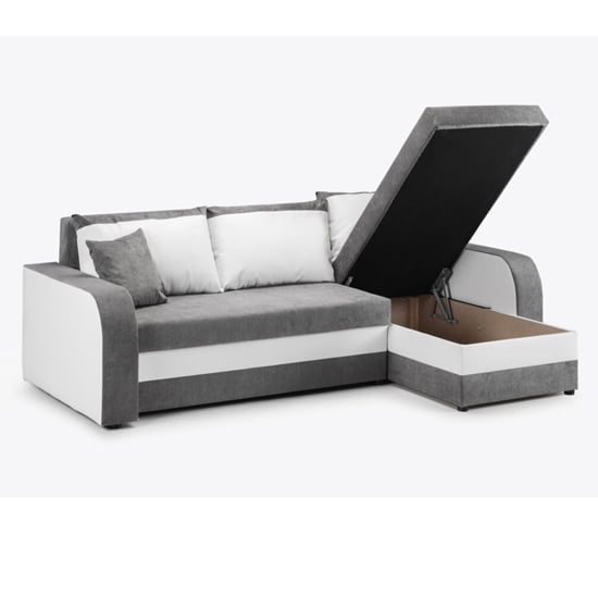 Keagan Fabric Corner Sofa Bed In Grey_6