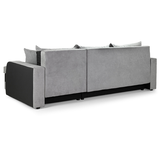 Keagan Fabric Corner Sofa Bed In Black And Grey_4