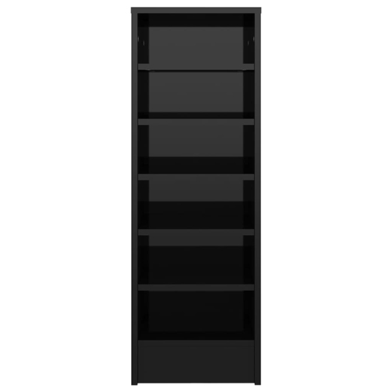 Keala High Gloss Shoe Storage Rack With 6 Shelves In Black_3