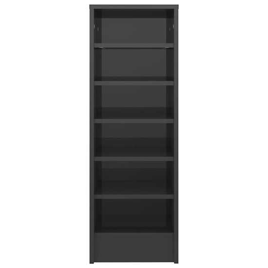 Keala High Gloss Shoe Storage Rack With 6 Shelves In Grey_3