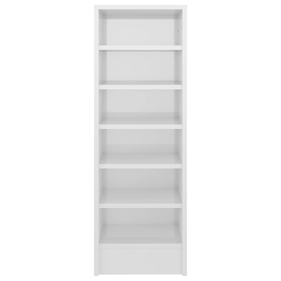 Keala High Gloss Shoe Storage Rack With 6 Shelves In White_3
