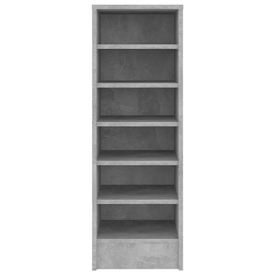 Keala Wooden Shoe Storage Rack With 6 Shelves In Concrete Effect_3