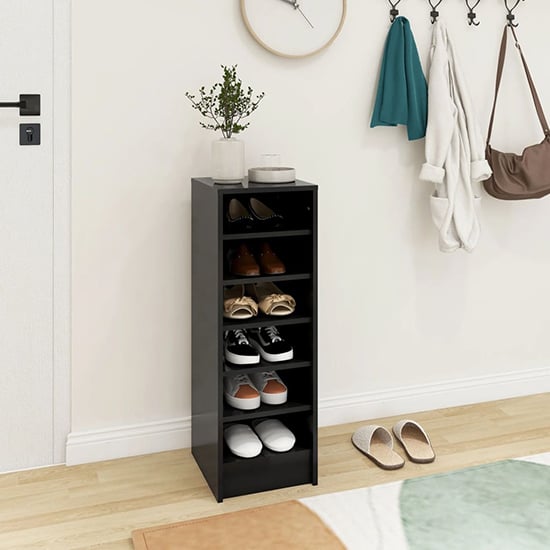 Keala Wooden Shoe Storage Rack With 6 Shelves In Grey_1