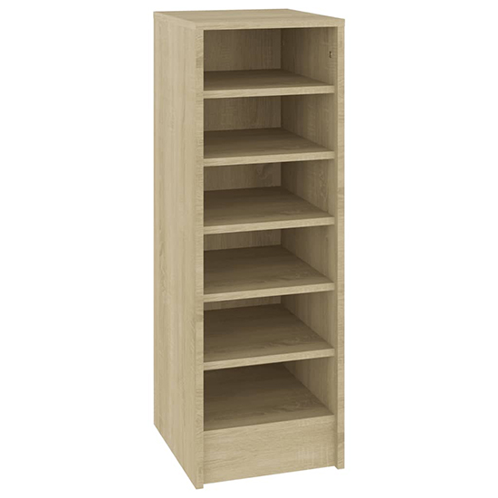 Keala Wooden Shoe Storage Rack With 6 Shelves In Sonoma Oak
