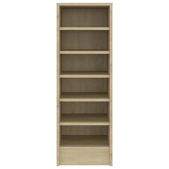 Keala Wooden Shoe Storage Rack With 6 Shelves In Sonoma Oak