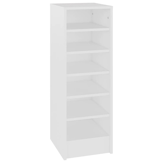 Keala Wooden Shoe Storage Rack With 6 Shelves In White_2