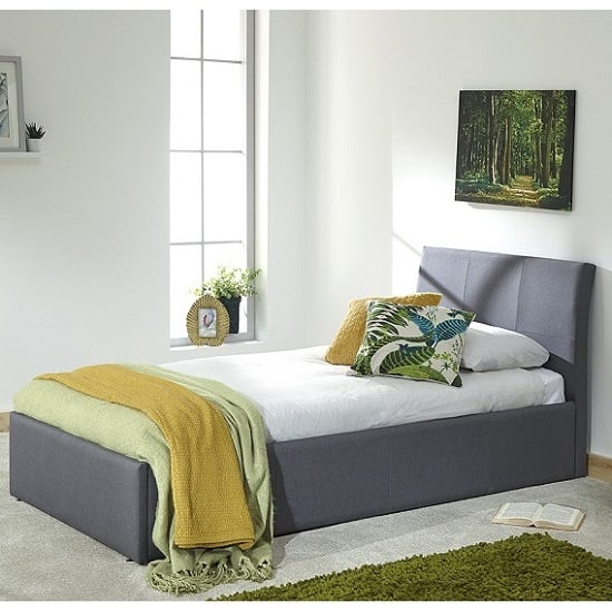 Alfreton Fabric Ottoman Storage Single Bed In Grey_1