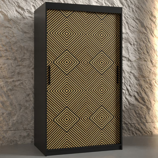 Read more about Keene i wooden wardrobe 100cm with 2 sliding doors in black