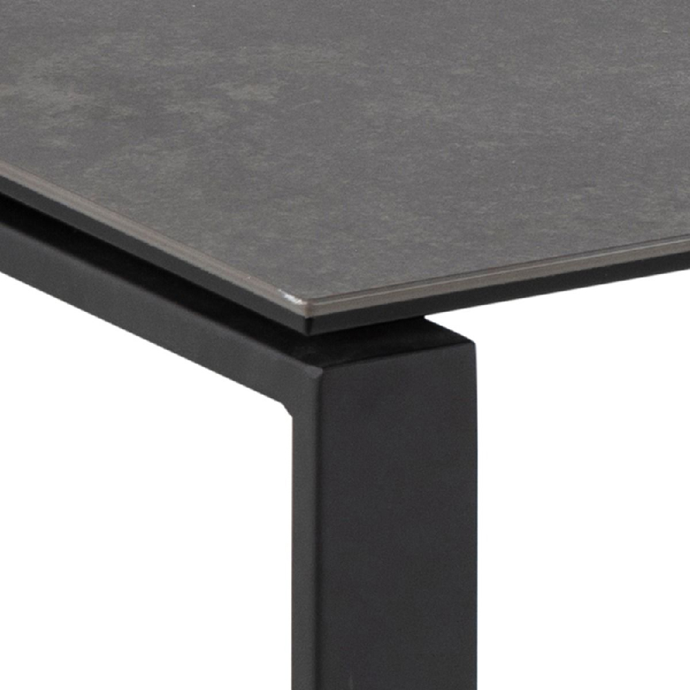 Keene Black Ceramic Nesting Coffee Tables With Metal Frame