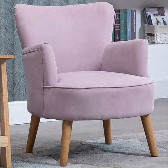 Product photograph of Keira Fabric Upholstered Armchair In Violet from Furniture in Fashion