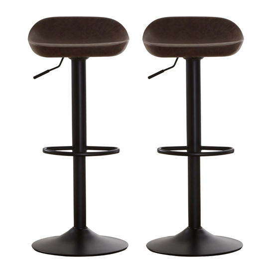 Akro black faux leather bar stools with gold base in Browse over 500