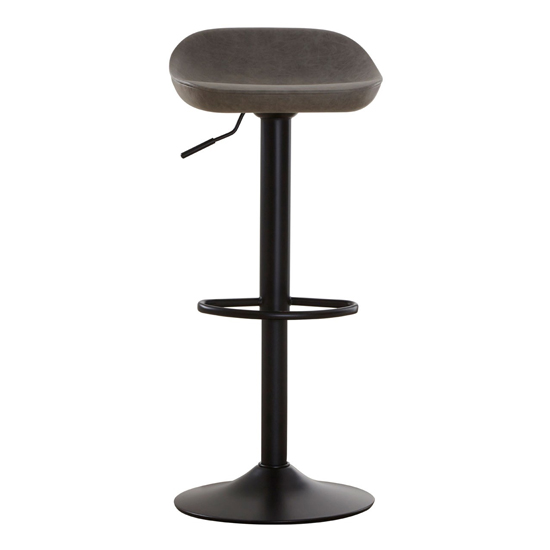 Kekoun Ash Faux Leather Bar Stools With Black Base In A Pair_2