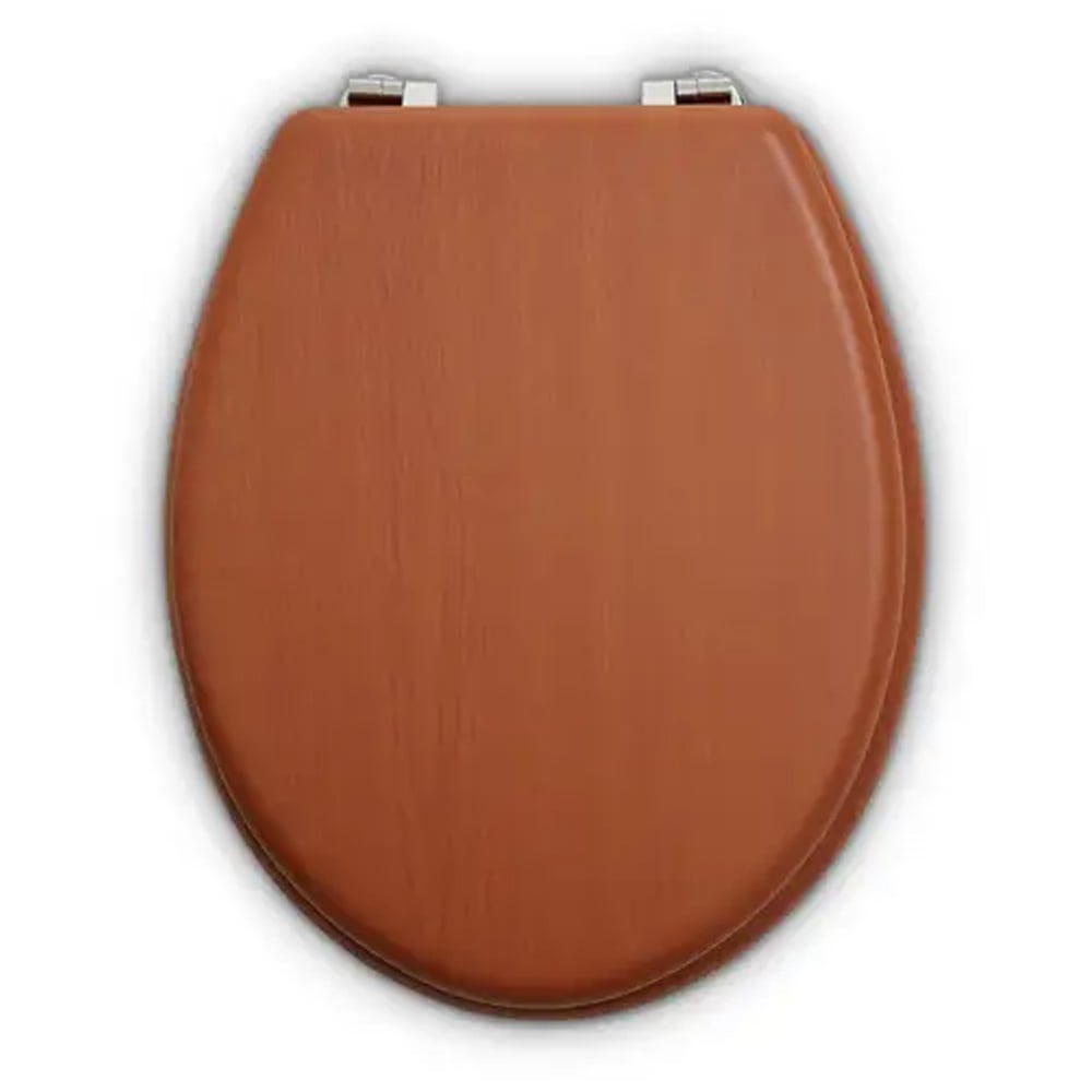 Kelant Wooden Toilet Seat In Antique Brown