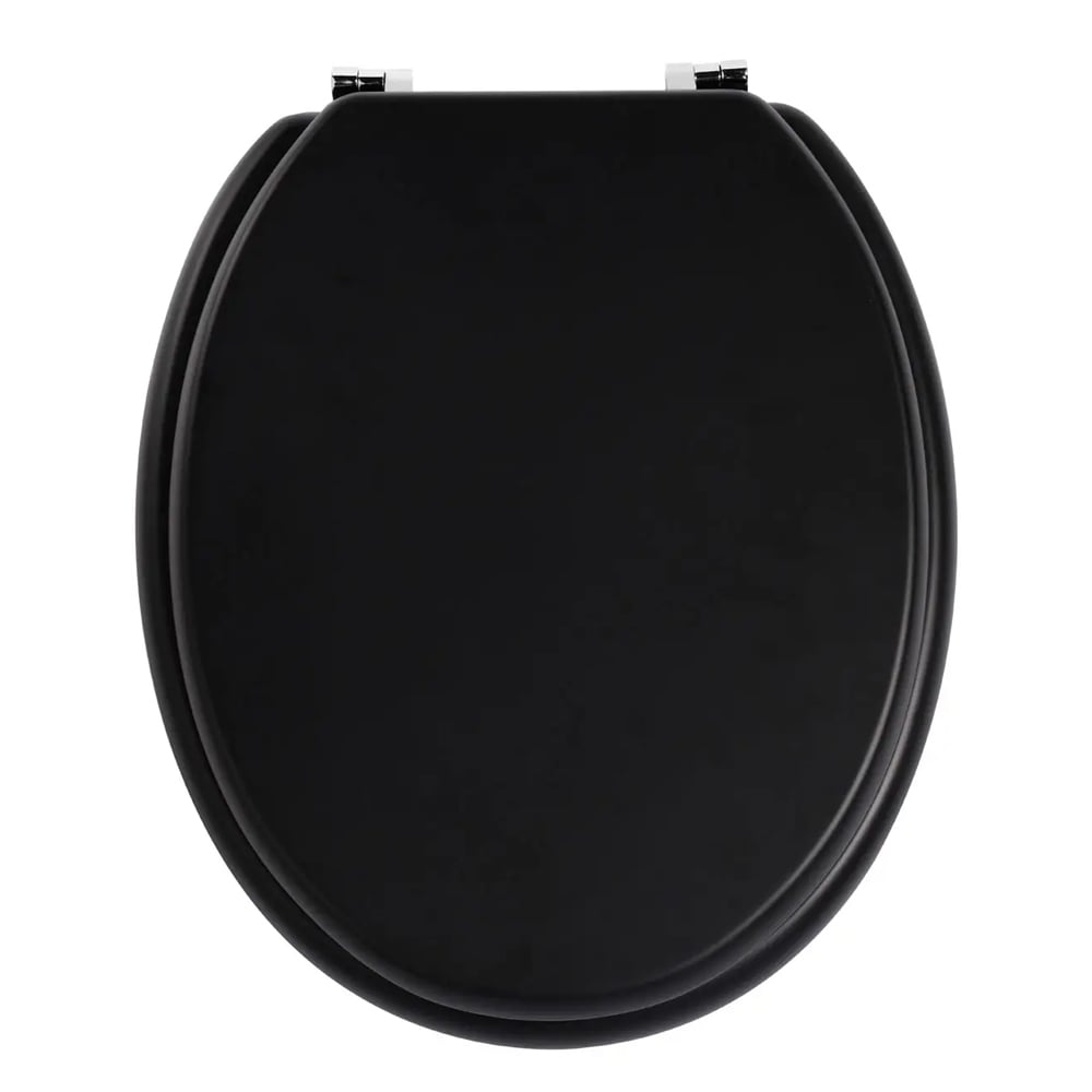 Kelant Wooden Toilet Seat In Matt Black