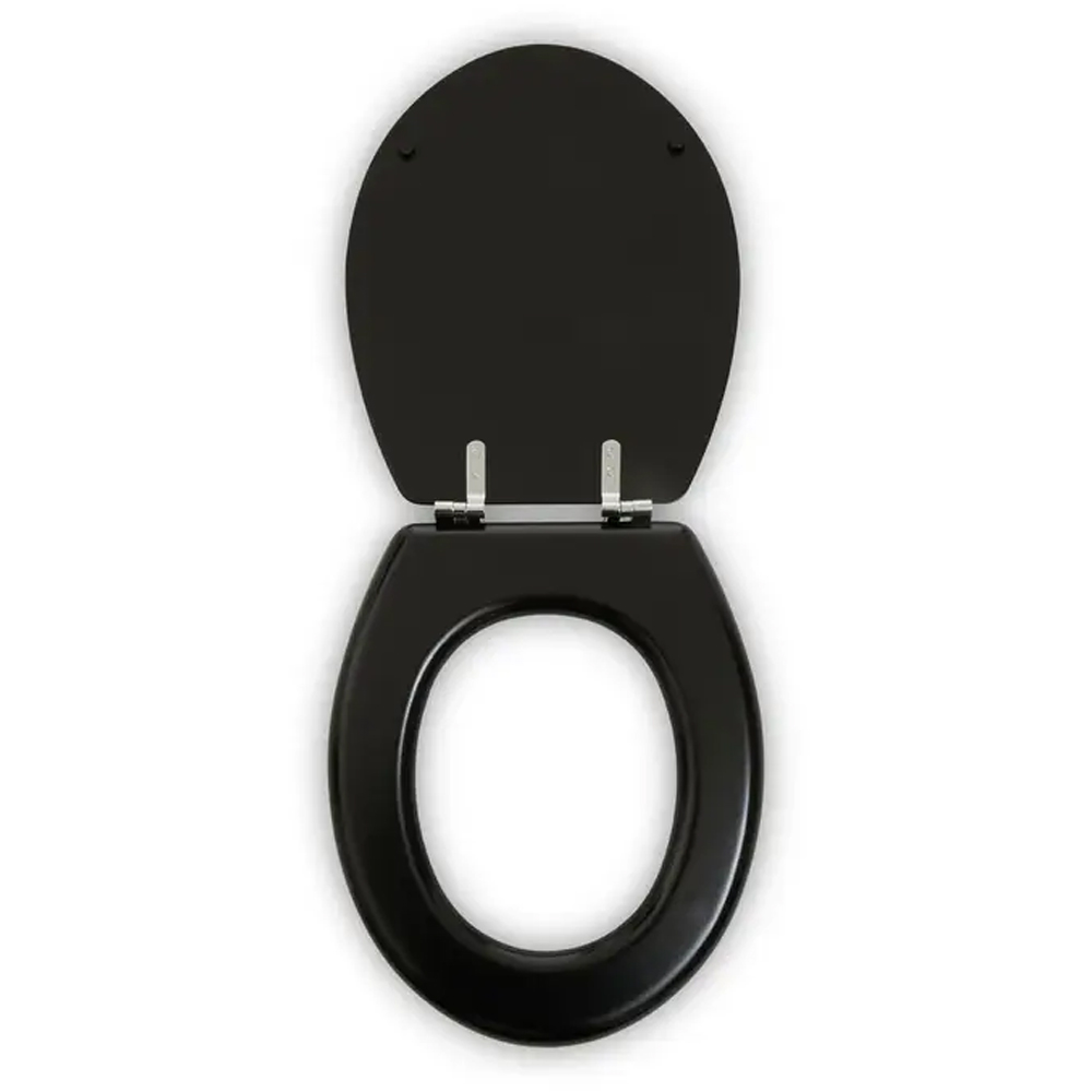Kelant Wooden Toilet Seat With Panel Effect In Black