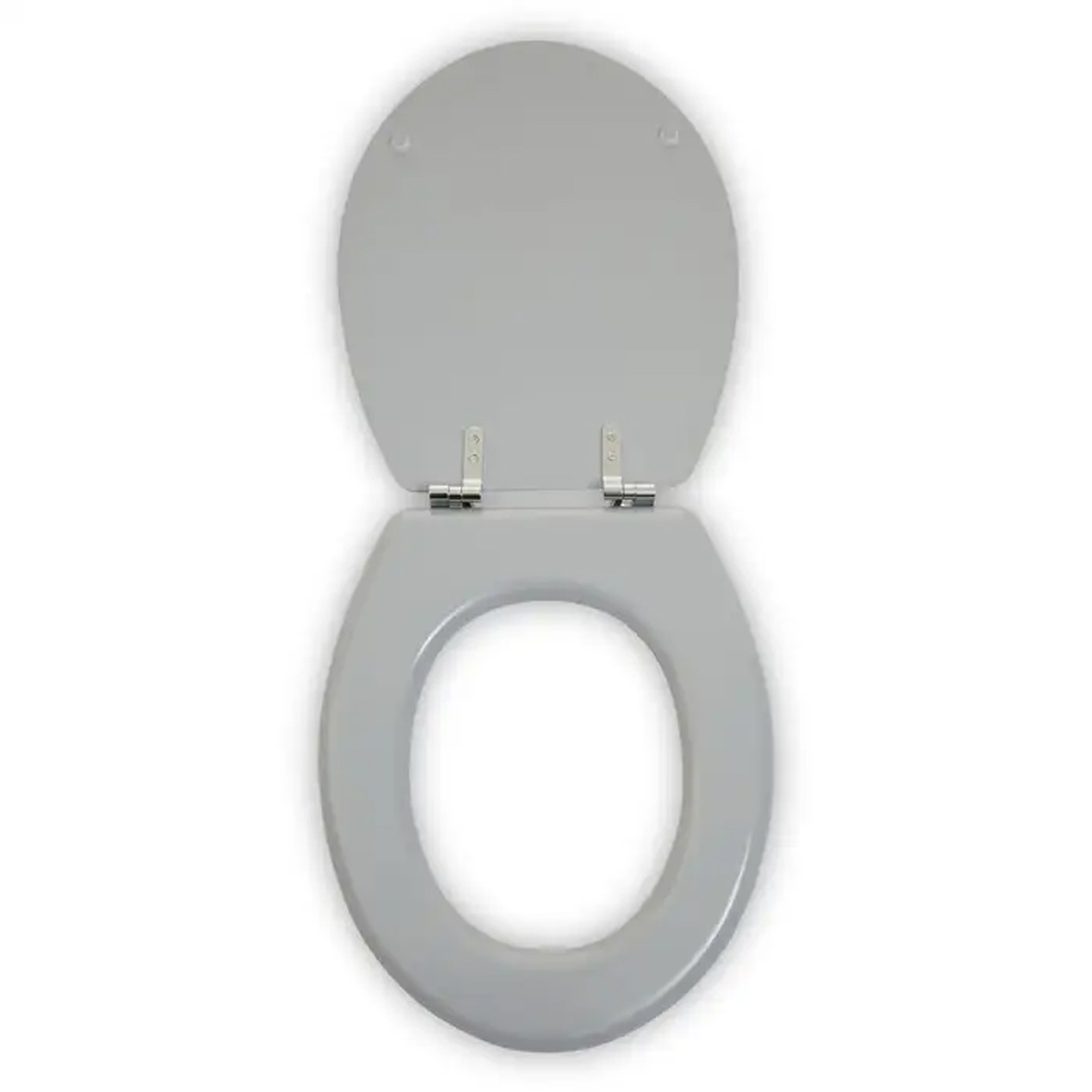 Kelant Wooden Toilet Seat With Panel Effect In Grey
