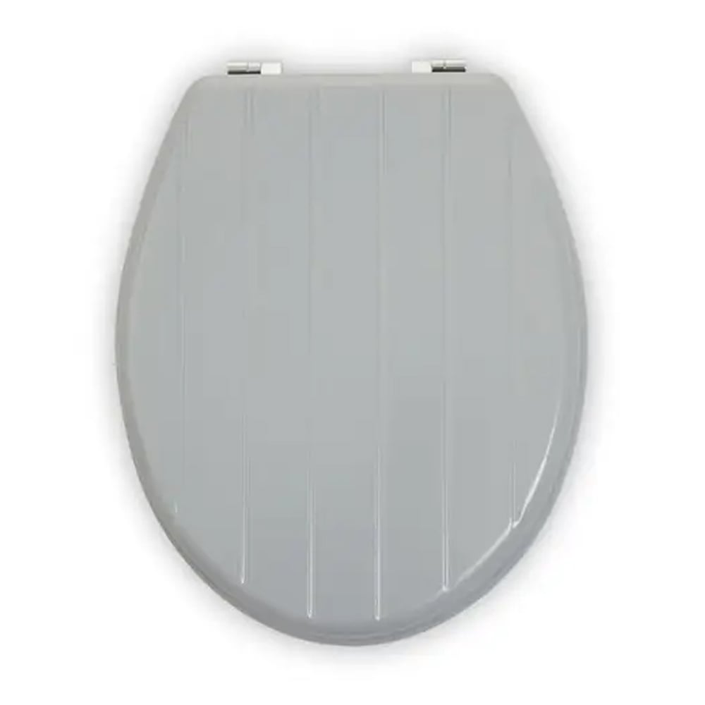 Kelant Wooden Toilet Seat With Panel Effect In Grey