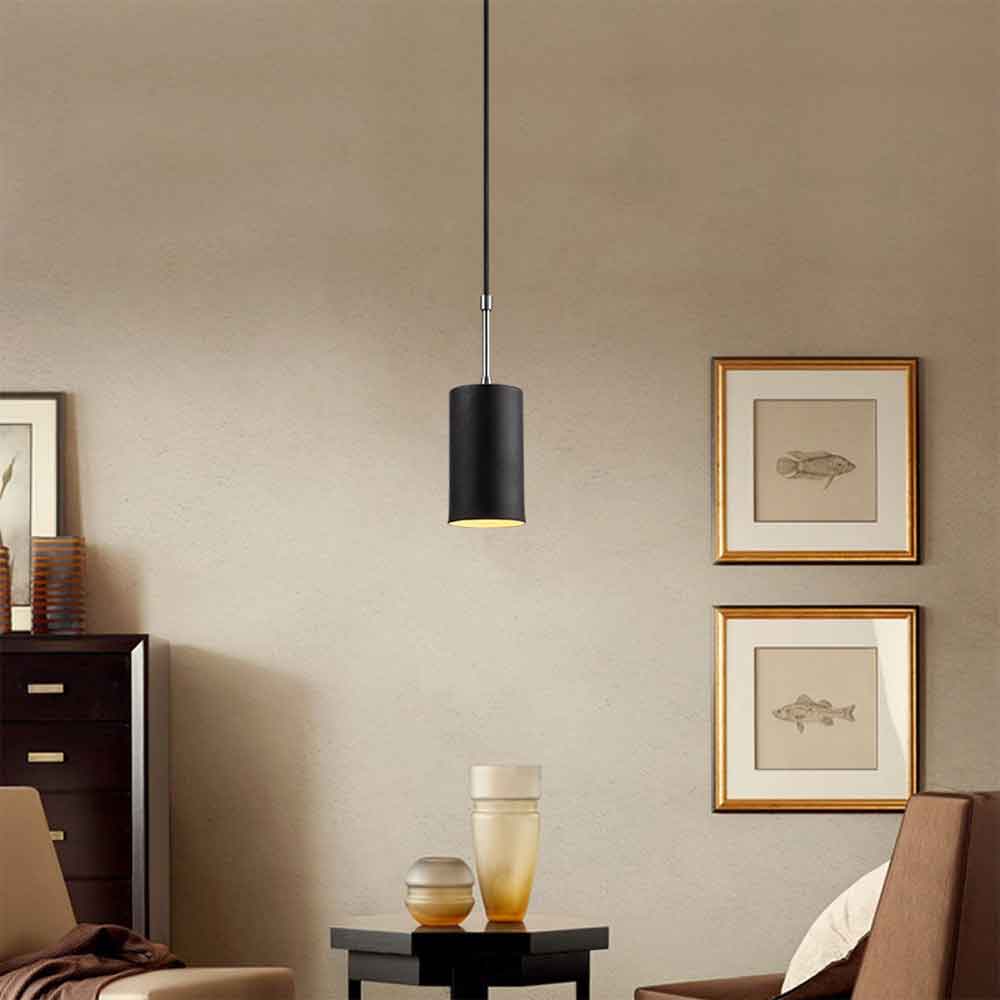 Kellan Ellipse Metal Ceiling Pendant Light in Black