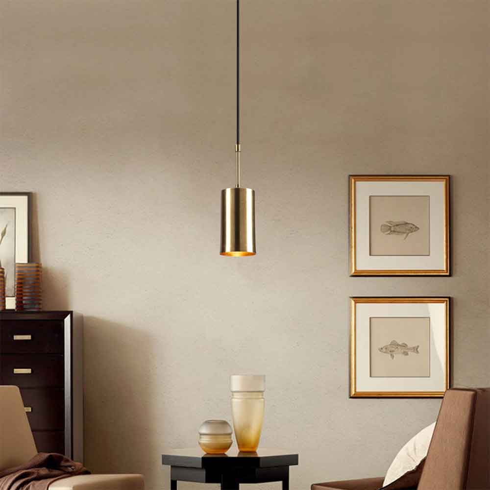 Kellan Ellipse Metal Ceiling Pendant Light in Gold and Black