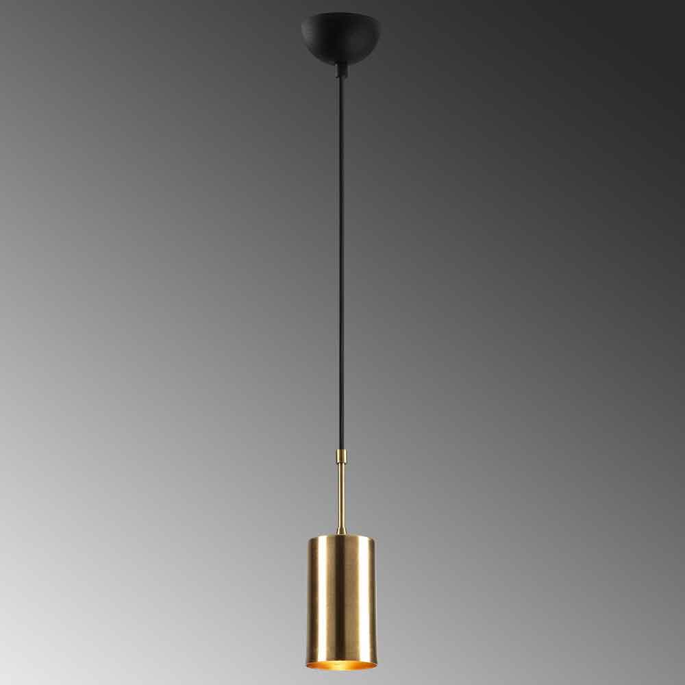 Kellan Ellipse Metal Ceiling Pendant Light in Gold and Black