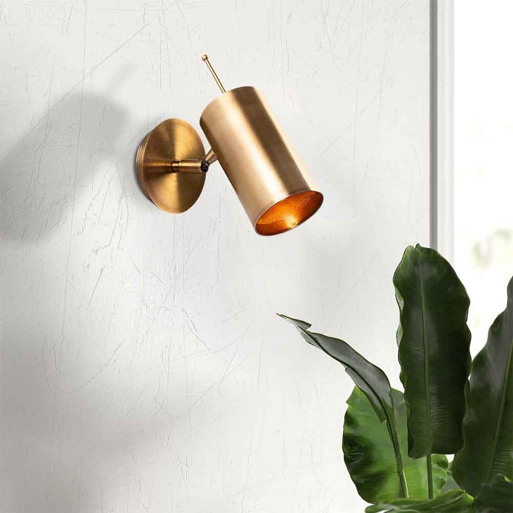 Kellan Ellipse Metal Wall Lamp in Antique