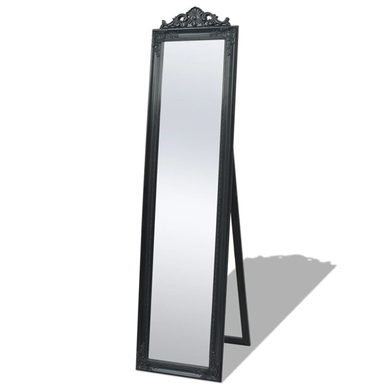 Kellan Free-Standing Baroque Style Mirror In Black