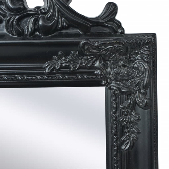 Kellan Free-Standing Baroque Style Mirror In Black
