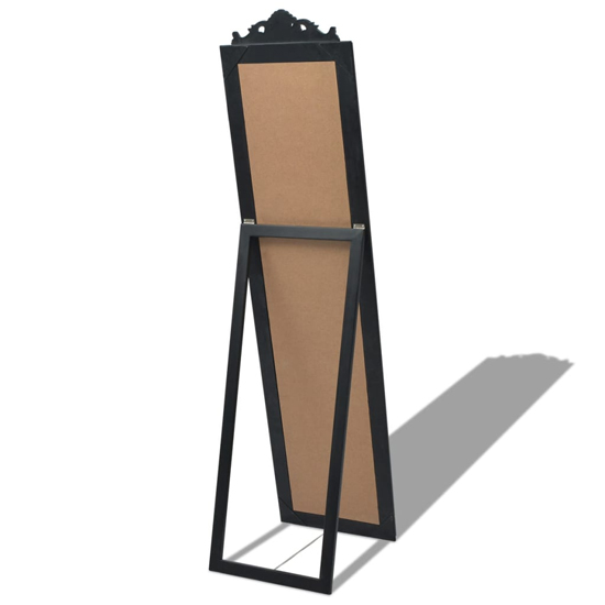 Kellan Free-Standing Baroque Style Mirror In Black