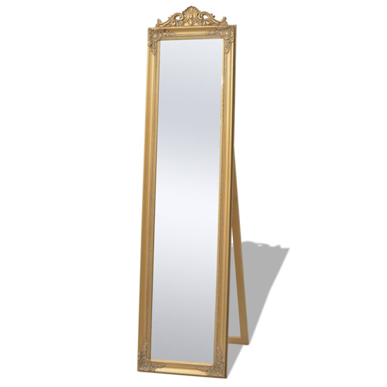 Kellan Free-Standing Baroque Style Mirror In Gold