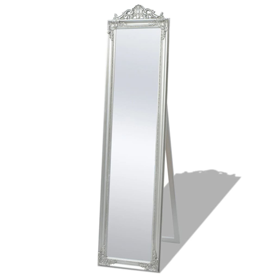 Kellan Free-Standing Baroque Style Mirror In Silver