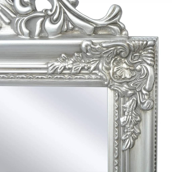 Kellan Free-Standing Baroque Style Mirror In Silver