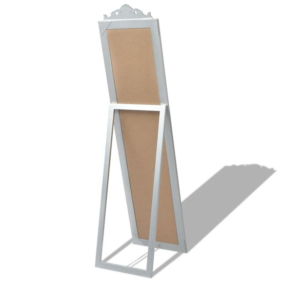 Kellan Free-Standing Baroque Style Mirror In Silver