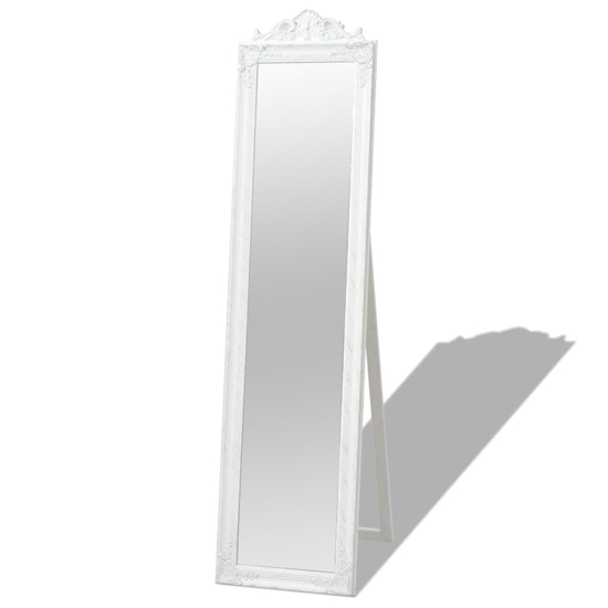 Kellan Free-Standing Baroque Style Mirror In White