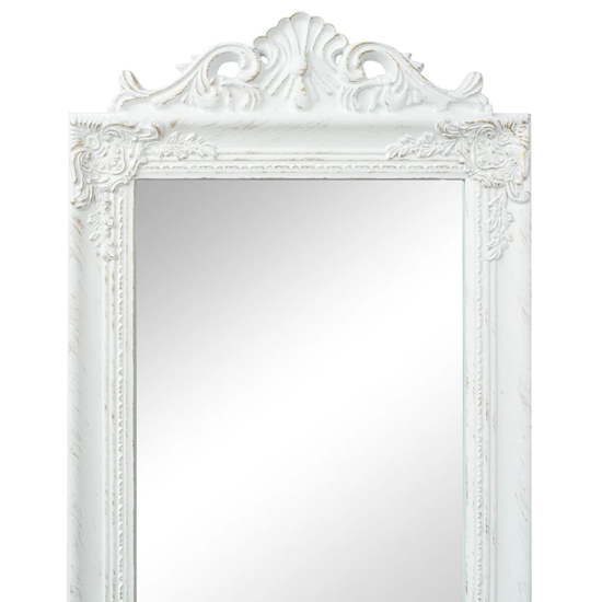 Kellan Free-Standing Baroque Style Mirror In White