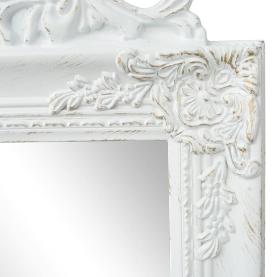 Kellan Free-Standing Baroque Style Mirror In White