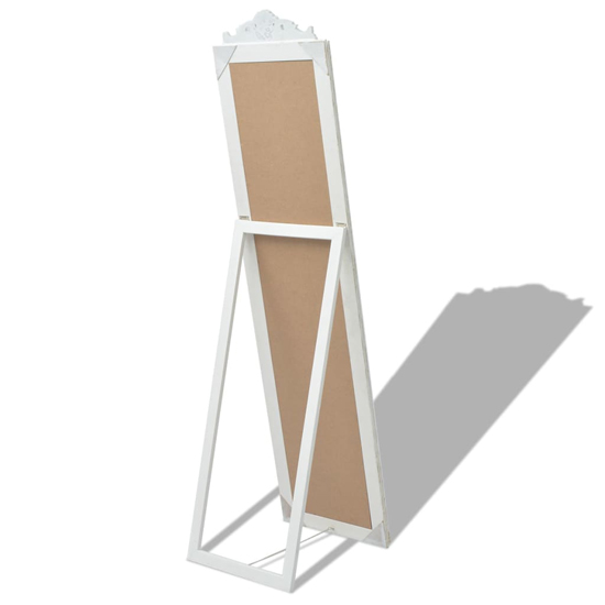 Kellan Free-Standing Baroque Style Mirror In White