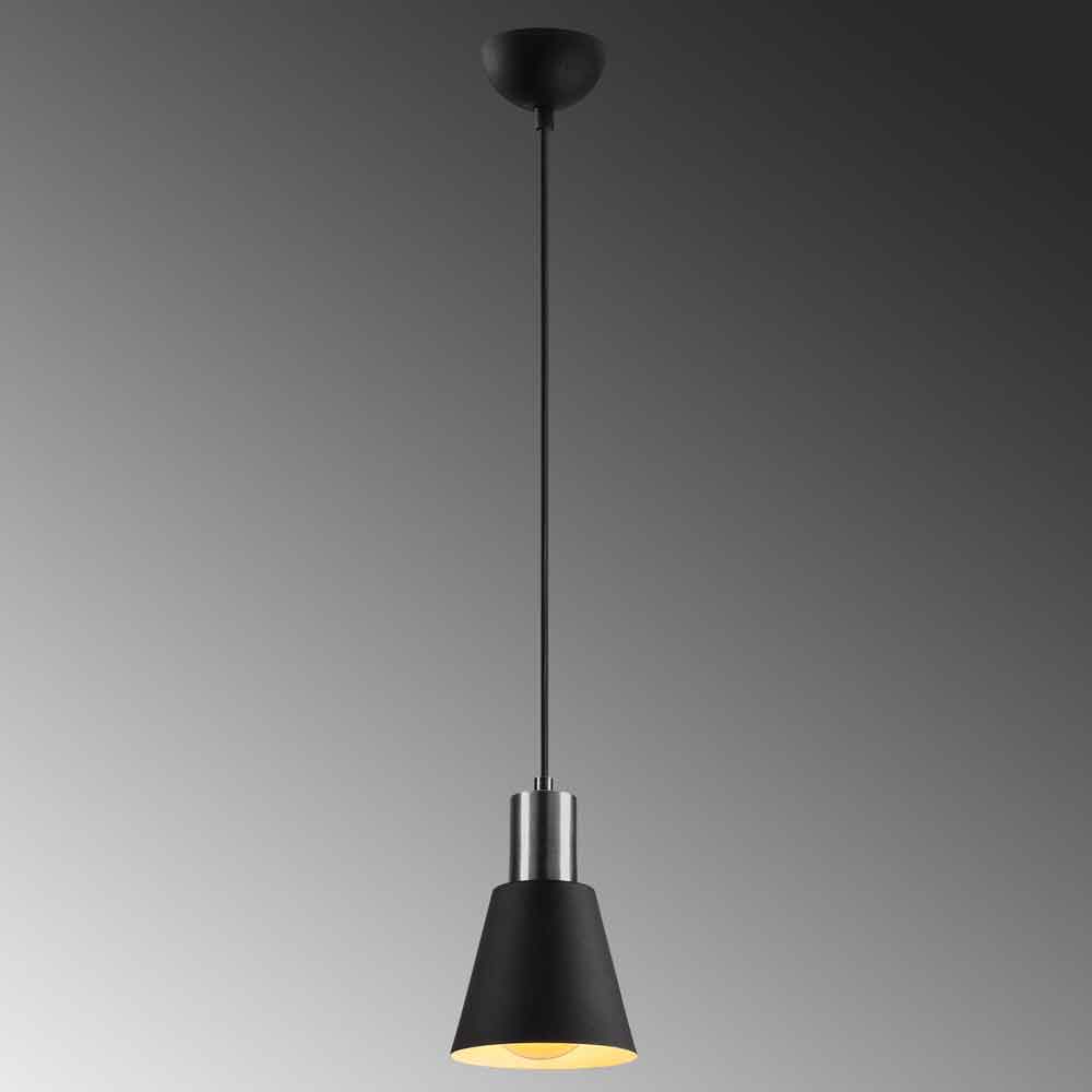 Kellan Metal Ceiling Pendant Light in Black and Nickel